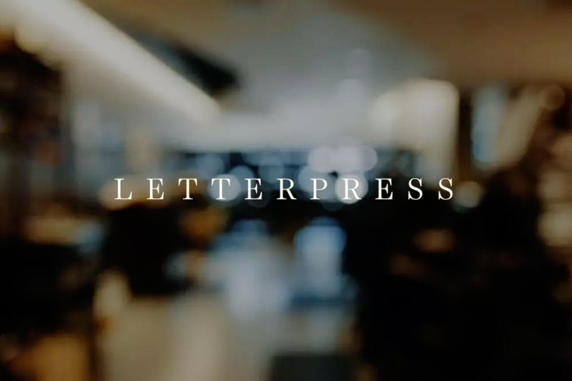 Packaging in letterpress