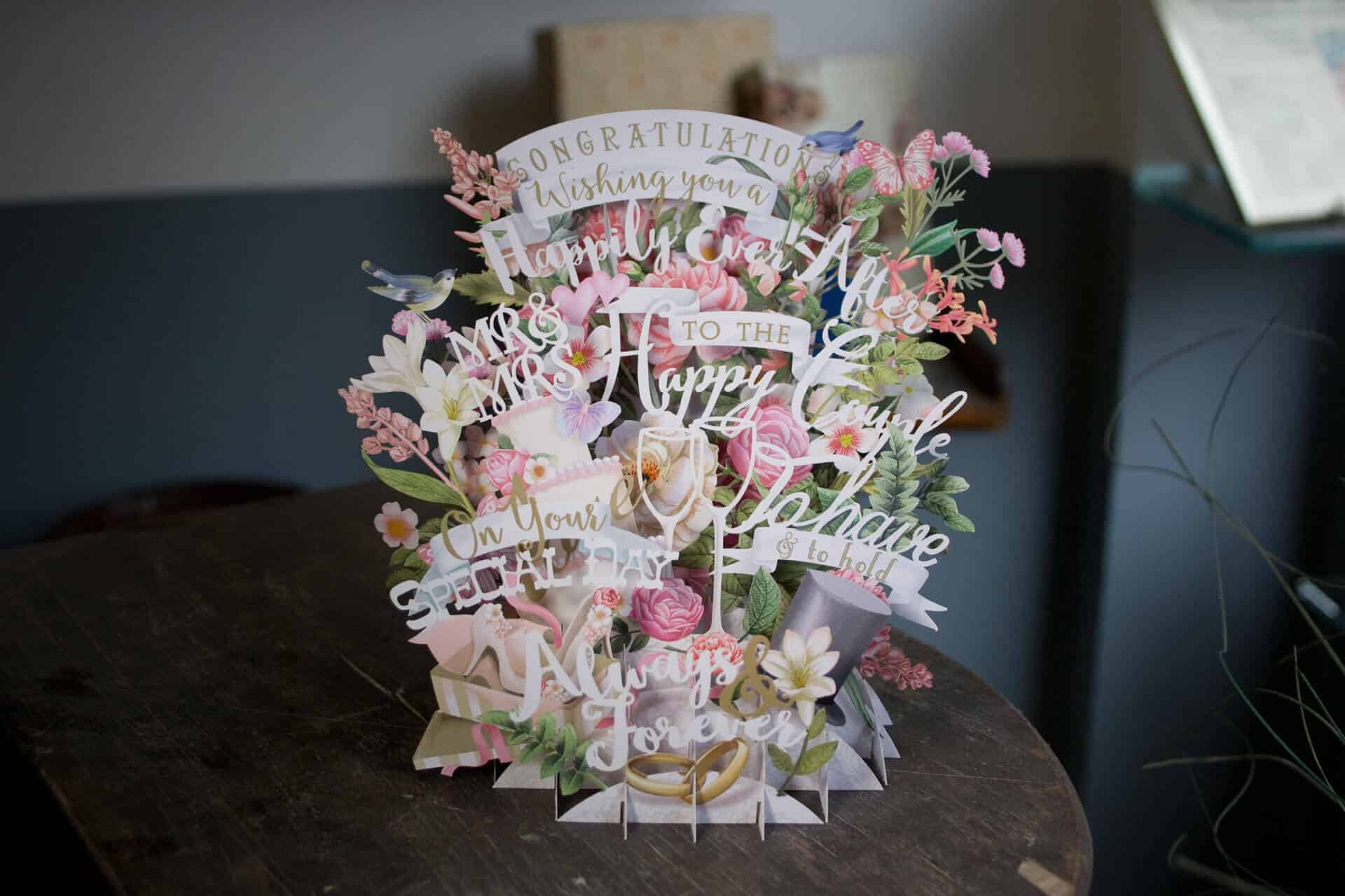 Set Di 6 Biglietti Di Auguri Pop-Up 3D Con Fiori - Con Buste E Sigilli, Formato 10,5x15,5 Cm