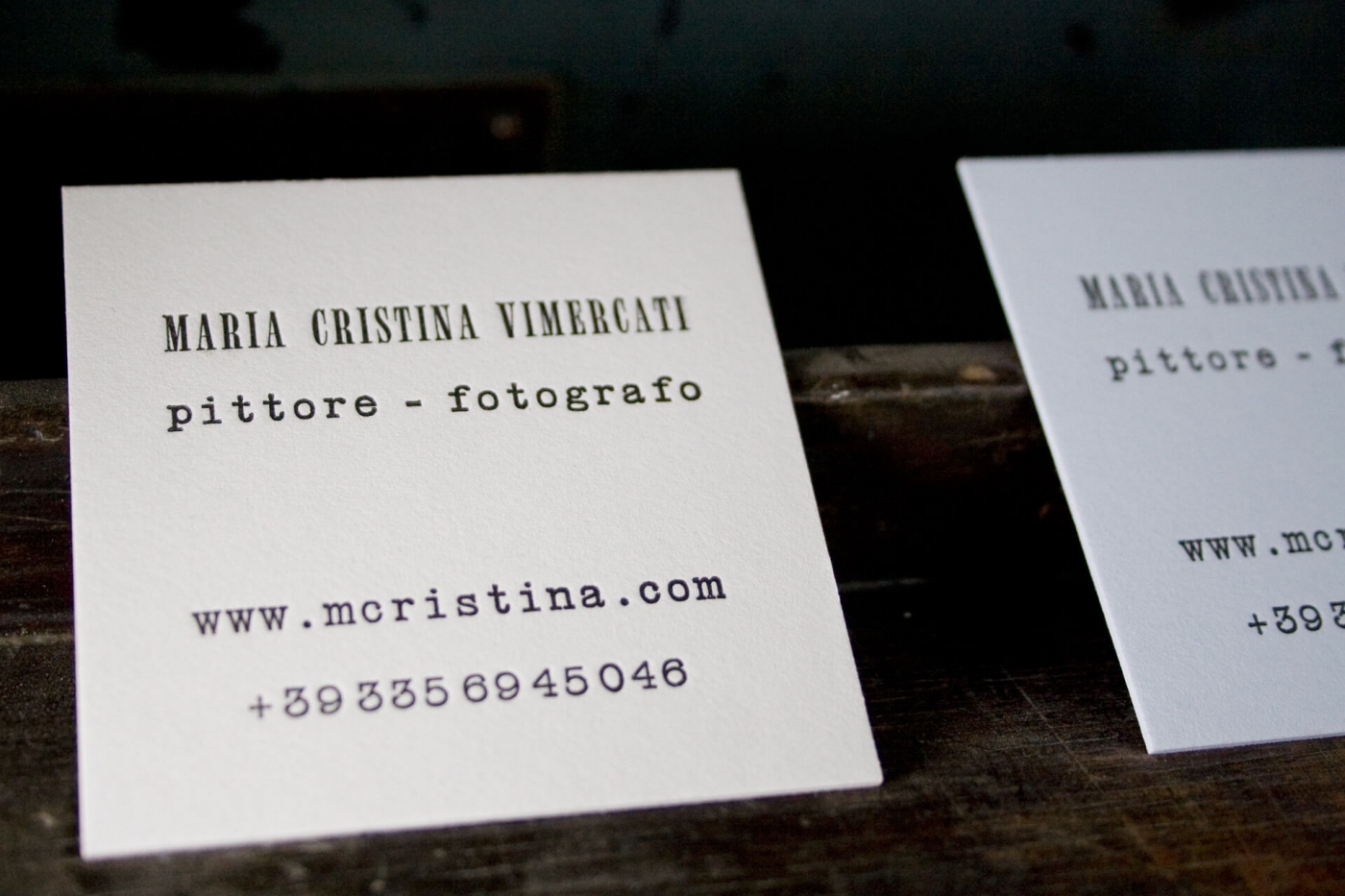 Biglietti da visita per Maria Cristina Vimercati TIPOGRAFIA PEZZINI