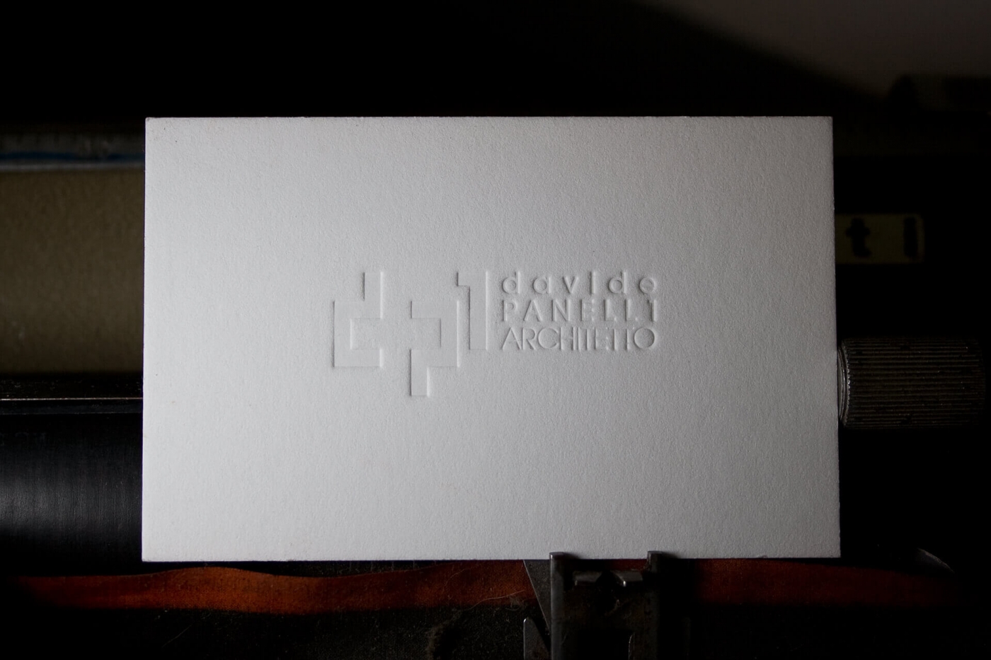 Biglietti da visita in letterpress per larchitetto davide panelli ... Biglietto visita architetto