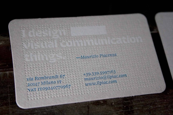 Biglietti da visita in letterpress