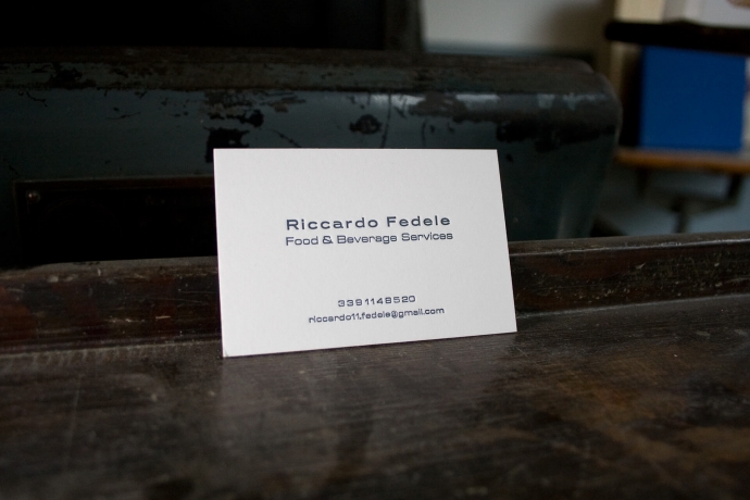 Biglietto da visita in letterpress