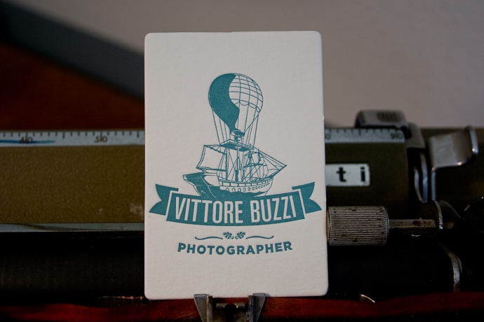 Biglietto da visita in letterpress per un fotografo