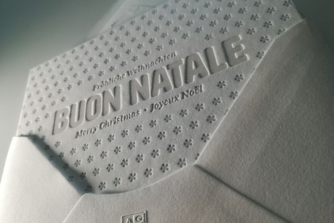 Biglietti di Natale in letterpress